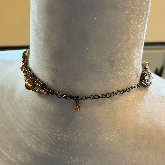 Brown beaded necklace. Worn several times. Listing #7022 - Picture 2 of 11